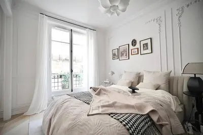 Un ou plusieurs lits dans un hébergement de l'établissement Splendid Artist Apartment 2P