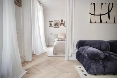 Coin salon dans l'établissement Splendid Artist Apartment 2P