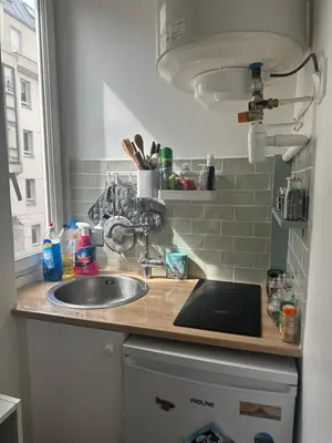 Cuisine ou kitchenette dans l'établissement Bel Appartement Paris 11