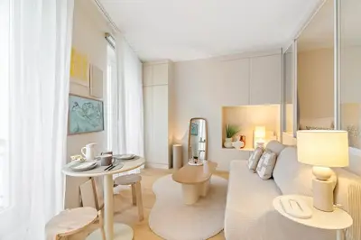 Coin salon dans l'établissement Appartement d'Architecte Design & Calme