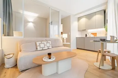 Cuisine ou kitchenette dans l'établissement Appartement d'Architecte Design & Calme