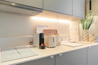 Cuisine ou kitchenette dans l'établissement Appartement d'Architecte Design & Calme