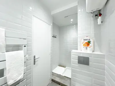 Salle de bains dans l'établissement Urban Flat 198 - Townhouse Basfroi