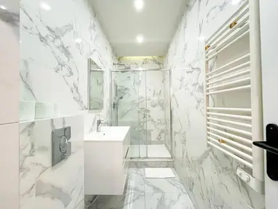 Salle de bains dans l'établissement Urban Flat 67 - Spacious Flat in Central Paris
