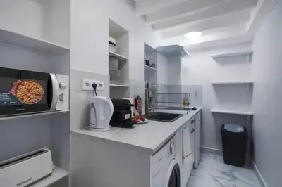 Cuisine ou kitchenette dans l'établissement Appartement Popincourt Bastille