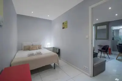 Un ou plusieurs lits dans un hébergement de l'établissement Appartement Popincourt Bastille
