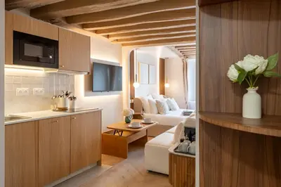 Cuisine ou kitchenette dans l'établissement Louvre - Rivoli - Designer Studio - Sleeps 3P