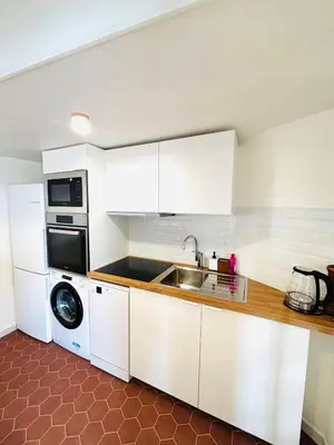 Cuisine ou kitchenette dans l'établissement Sentier Marais Bonne Nouvelle
