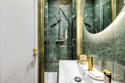 Salle de bains dans l'établissement Charming studio with A-C
