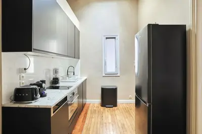 Cuisine ou kitchenette dans l'établissement Spacious flat - Champs Elysées
