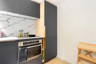 Cuisine ou kitchenette dans l'établissement Paris 9e Loft
