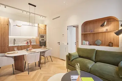 Cuisine ou kitchenette dans l'établissement Superb AC Apartment Center of Paris