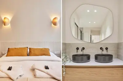 Un ou plusieurs lits dans un hébergement de l'établissement Superb AC Apartment Center of Paris