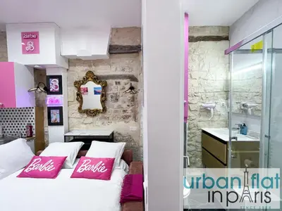 Un ou plusieurs lits dans un hébergement de l'établissement Urban Flat 193 - Barbie Paris