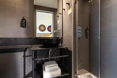 Salle de bains dans l'établissement Korner Saint Marcel