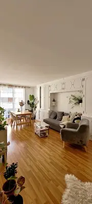 Coin salon dans l'établissement 2-room apartment with balcony Montparnasse