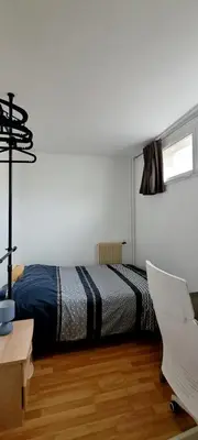 Un ou plusieurs lits dans un hébergement de l'établissement 2-room apartment with balcony Montparnasse