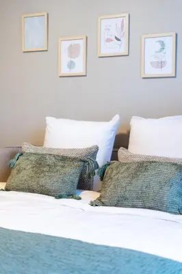 Un ou plusieurs lits dans un hébergement de l'établissement Appartement cosy climatisé 1BR - Gare de Lyon
