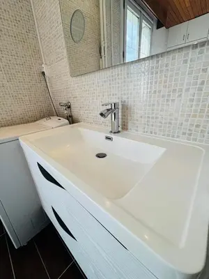 Salle de bains dans l'établissement Appartement Porte d'Orléans Paris