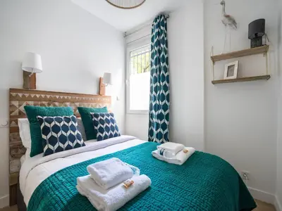 Un ou plusieurs lits dans un hébergement de l'établissement Charming apartment 2BR 6P - Place d'Italie