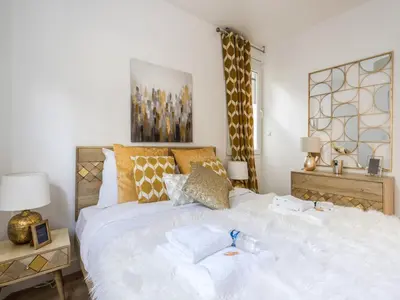 Un ou plusieurs lits dans un hébergement de l'établissement Charming apartment 2BR 6P - Place d'Italie