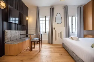 Un ou plusieurs lits dans un hébergement de l'établissement Luxury Studio - Louvre, Palais Royal - CIA