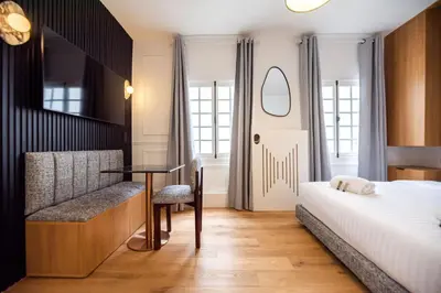 Un ou plusieurs lits dans un hébergement de l'établissement Luxury Studio - Louvre, Palais Royal - CIA