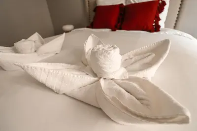 Un ou plusieurs lits dans un hébergement de l'établissement Appartement cosy Tour Eiffel-Invalides