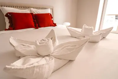 Un ou plusieurs lits dans un hébergement de l'établissement Appartement cosy Tour Eiffel-Invalides