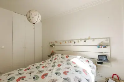 Un ou plusieurs lits dans un hébergement de l'établissement Apartment for 2 in the 14th district Paris