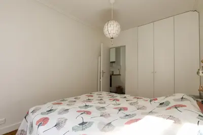 Un ou plusieurs lits dans un hébergement de l'établissement Apartment for 2 in the 14th district Paris