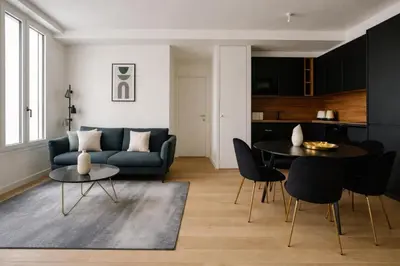 Coin salon dans l'établissement Spacieux Appartement à Issy Les Moulineaux