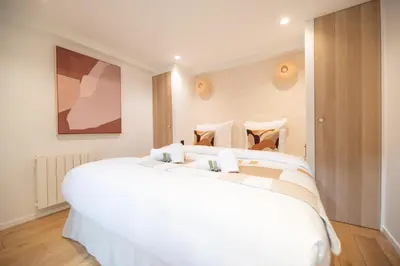 Un ou plusieurs lits dans un hébergement de l'établissement CIA - Duplex in Paris' Center