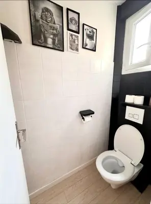 Salle de bains dans l'établissement Appart Hotel Paris Cosy Apartment Paris 12eme Gare de Lyon Bercy