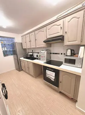 Cuisine ou kitchenette dans l'établissement Appart Hotel Paris Cosy Apartment Paris 12eme Gare de Lyon Bercy