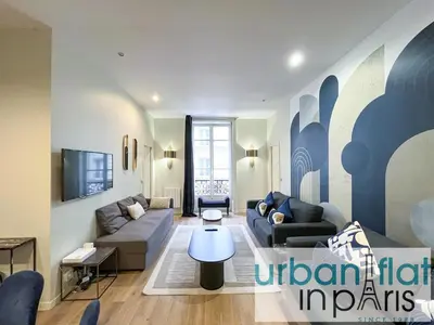 Coin salon dans l'établissement Urban Flat 64 - Luxury flat Mermoz - Champs Elysees