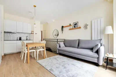 Cuisine ou kitchenette dans l'établissement Cozy Apartment 2BR 6P - Boulets Nation