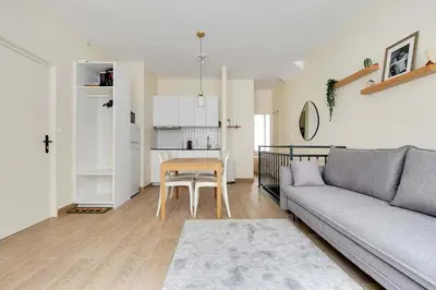 Cuisine ou kitchenette dans l'établissement Cozy Apartment 2BR 6P - Boulets Nation