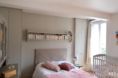 Un ou plusieurs lits dans un hébergement de l'établissement Country house in Paris