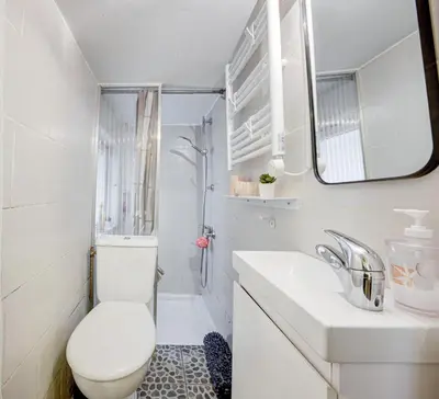 Salle de bains dans l'établissement Petit studio cosy quartier branché entre Bastille et Nation