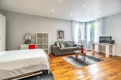 Télévision ou salle de divertissement dans l'établissement Elegant studio Saint-Dominique