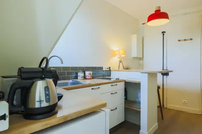 Cuisine ou kitchenette dans l'établissement Charming 2P studio - 16eme Avenue Foch