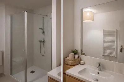 Salle de bains dans l'établissement Charming T2 Paris and Saint-Ouen-Sur-Seine