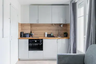 Cuisine ou kitchenette dans l'établissement Play ping pong in your magical garden in Paris