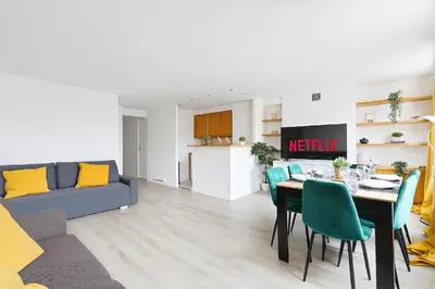 Plan de l'établissement Heart of Paris 1BR-6P Les Halles Free Netflix