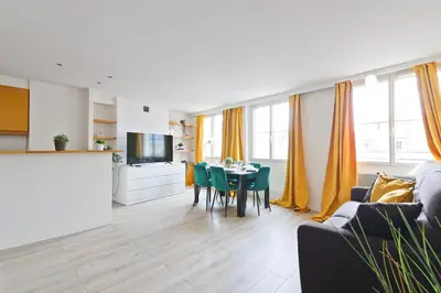 Plan de l'établissement Heart of Paris 1BR-6P Les Halles Free Netflix