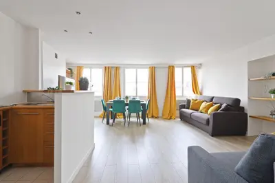 Plan de l'établissement Heart of Paris 1BR-6P Les Halles Free Netflix
