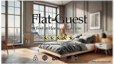 Un ou plusieurs lits dans un hébergement de l'établissement Appartement cosy Montmartre - Paris 18 - 4P