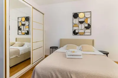 Un ou plusieurs lits dans un hébergement de l'établissement Studio agreable et bien placee - Paris 18 - 2P