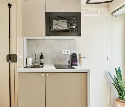 Cuisine ou kitchenette dans l'établissement Lepic studio